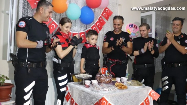 Hasta çocuğun polis olma hayali yunus timleri tarafından gerçekleştirildi