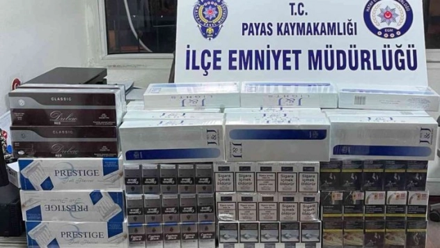 Hatay'da 1280 paket gümrük kaçağı sigara ele geçirildi