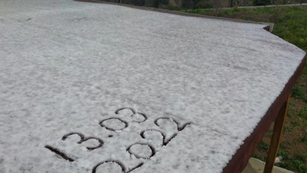 Hatay Erzin'e kar yağdı