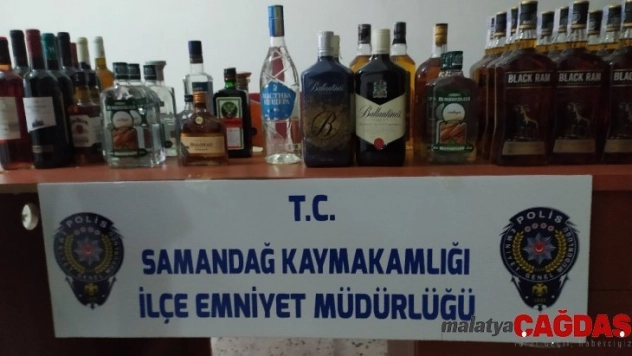 Hatay'da 70 şişe sahte içki ele geçirildi