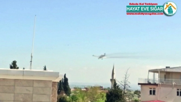 Hatay'da havadan dezenfekte çalışması