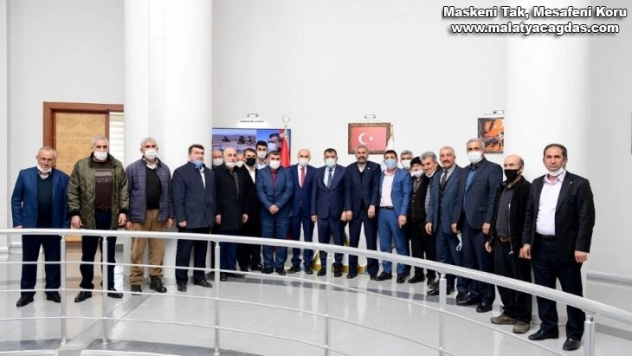 Hekimhan heyetinden Başkan Gürkan'a teşekkür ziyareti