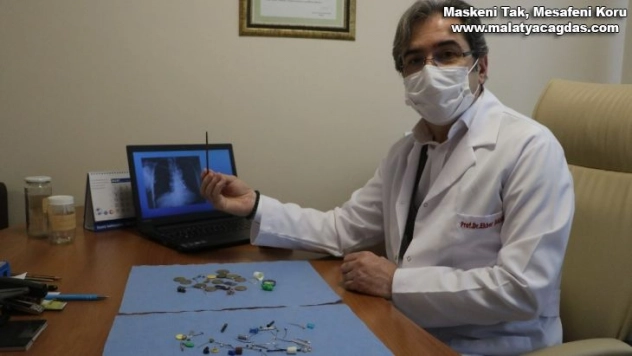 Hepsi insan vücudundan çıkartıldı, çividen jetona kadar her şey var