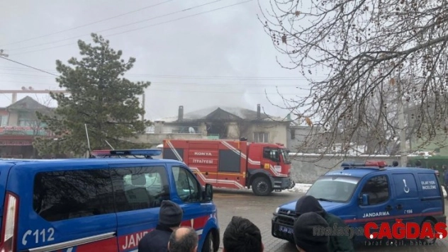 Hüyük'te ev yangını