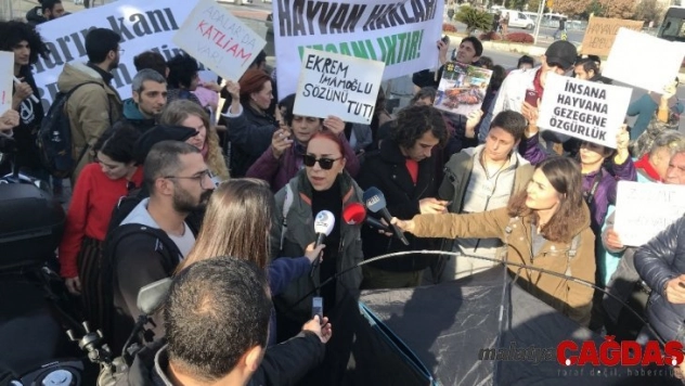 İBB önünde fayton eylemi