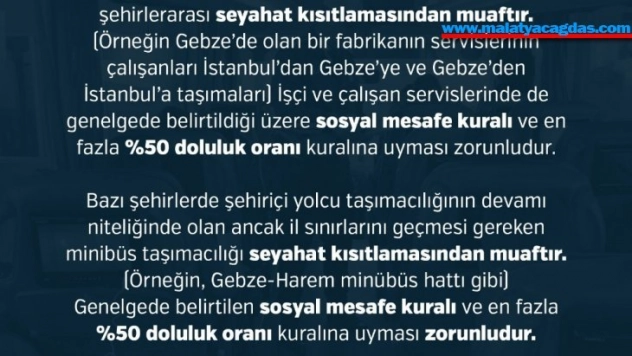 İçişleri Bakanlığından yolcu taşımacılığına ilişkin ek genelge