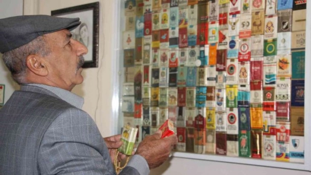 İçmediği sigaraların koleksiyonunu yapıyor