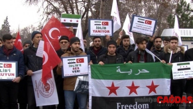 İdlib'de yaşanan saldırılara tepki