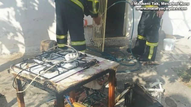 İkamet yangını korkuttu
