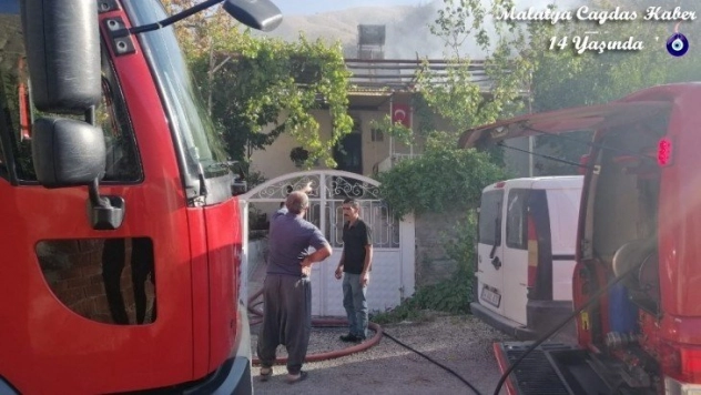 ikamette çıkan yangında bir kadın dumandan zehirlendi