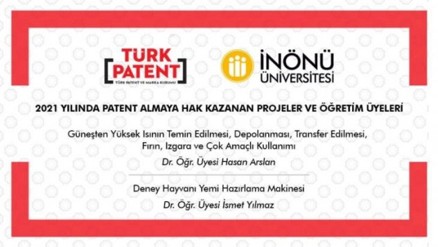 İki bilimsel araştırma projelerine patent