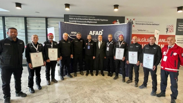 İl Milli Eğitim Müdürlüğü Arama Kurtarma Ekibi akreditasyon belgesini aldı