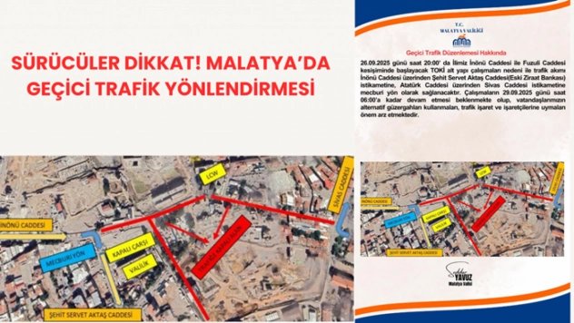 İnönü ve Fuzuli Caddeleri 3 Gün Kapalı