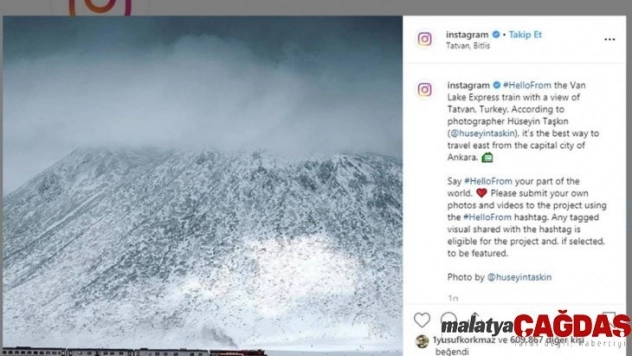 Instagram'da paylaşılan 'Tatvan' fotoğrafı memnuniyet uyandırdı