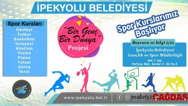 İpekyolu Belediyesinden 'Bir Genç Bir Dünya' spor kursları