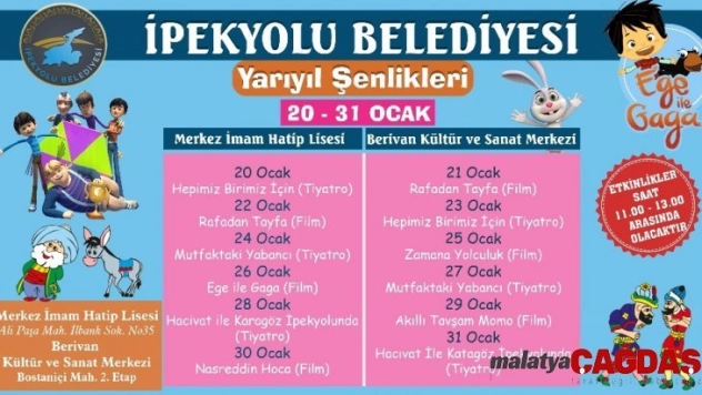 İpekyolu Belediyesinden çocuklar için tatile yarıyıl şenliği