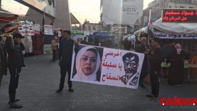 Irak'ta protestoculardan Saddam'ın kızına: 'Sen sus kasabın kızı'