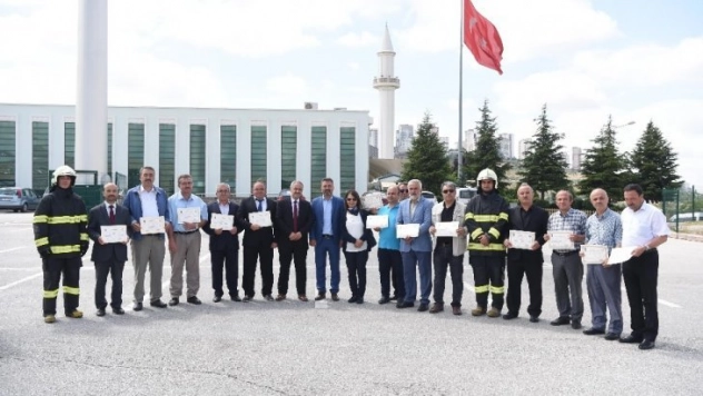 İtfaiyeden din görevlilerine yangın eğitimi