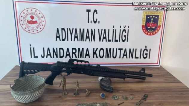 Jandarma Adıyaman'da çok sayıda tarihi eser ele geçirdi