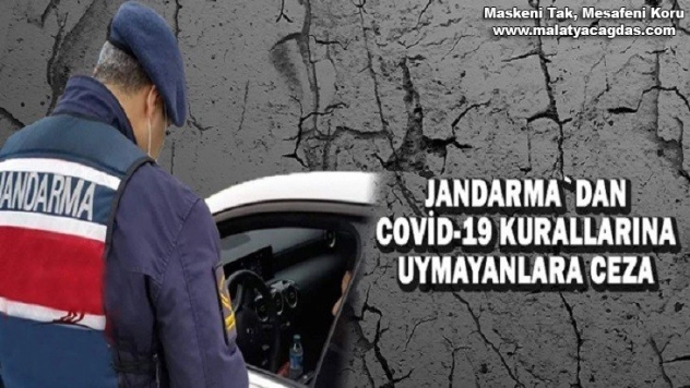 Jandarma Covid-19 kurallarına uymayanlara ceza kesti