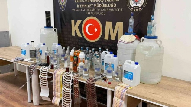Kahramanmaraş'ta sahte alkol operasyonu