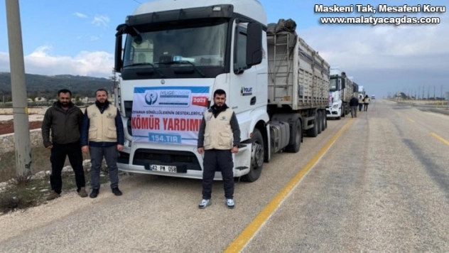 Kahta'dan Suriye'ye 4 Tır kömür yardımı