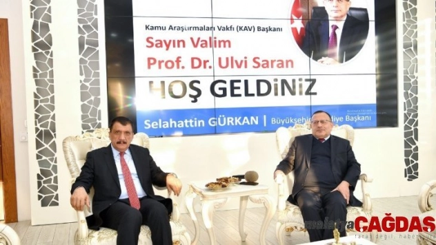 Vakıf Başkanı Saran'dan Başkan Gürkan'a ziyaret