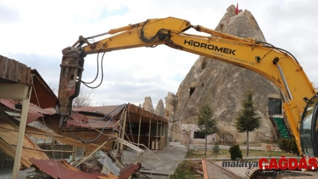 Kapadokya'da 240 kaçak yapı yıkıldı