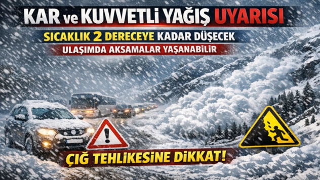 Kar ve Kuvvetli Yağış Uyarısı