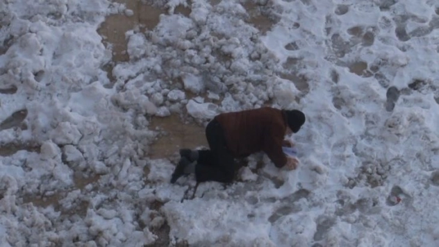 Kara alışık olmayan Şanlıurfalılar düşe kalka yürüdü