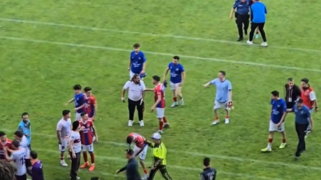 Karabük'te amatör lig maçının ardından arbede yaşandı
