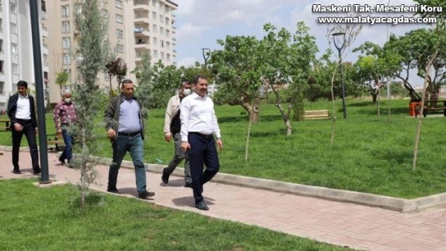 Karaköprü'de yeni parklar incelendi