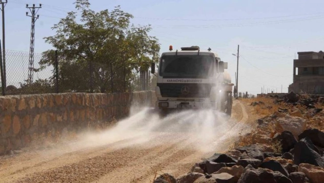 Karaköprü kırsalında üstyapı çalışmaları sürüyor