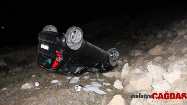 Karaman'da otomobil şarampole takla attı: 1 yaralı