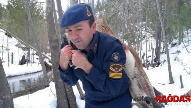 Kardaki lastik izlerini takip eden ekipler, korkunç manzarayla karşılaştı