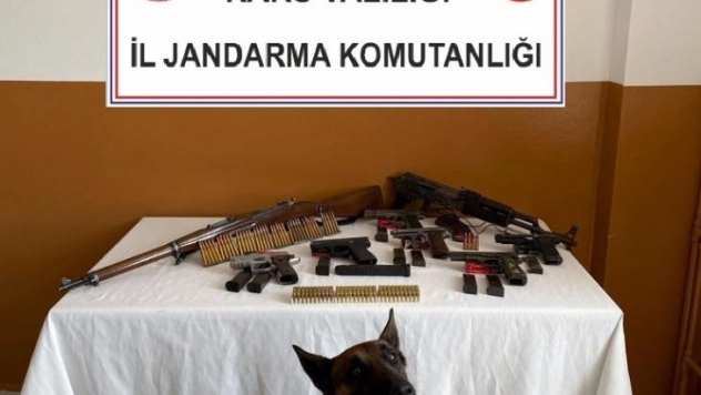Kars'ta jandarmadan ruhsatsız silah operasyonu