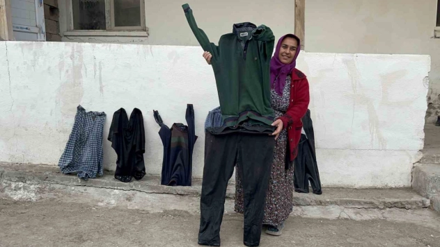 Dışarıya asılan çamaşırlar dakikalar içinde dondu