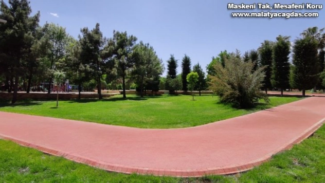 Kasaptaşı Parkındaki spor aletleri ve koşu pisti yenilendi