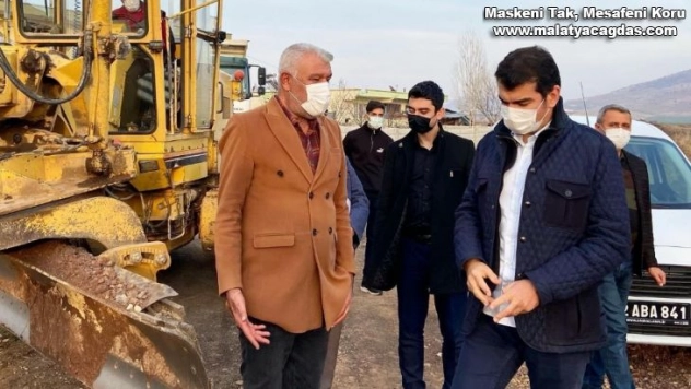 Kaymakam Köksal, yol çalışmasını denetledi