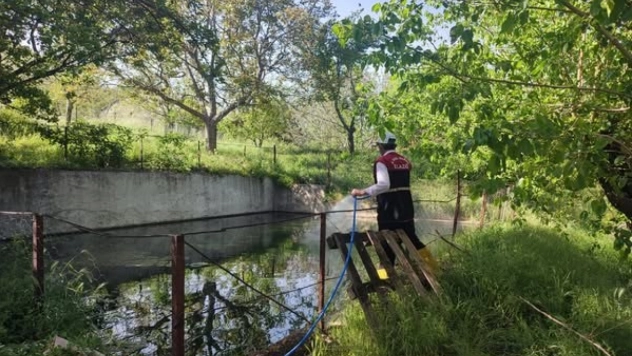 Keban'da 10 köyde larvalara yönelik ilaçlama yapıldı