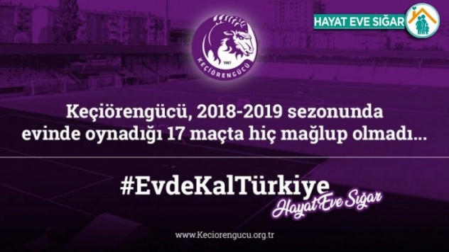 Keçiörengücü'nden 17 maçlık yenilmezlik serisi ile 'Evde Kal' mesajı