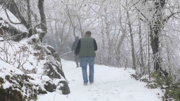 Keremali Yaylası'nda kış güzelliği