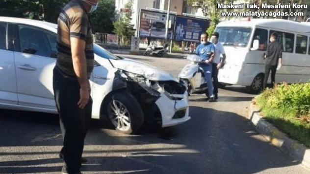 Kırmızı ışıkta geçen kamyon otomobile çarptı: 1 yaralı