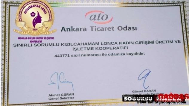 Kızılcahamam'ın ilk kadın kooperatifi kuruldu