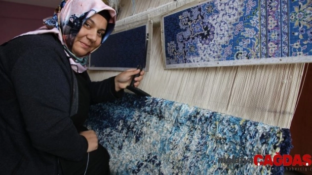 Kızıltepeli kadınların dokuduğu ipek halılar yurt dışına ihraç ediliyor