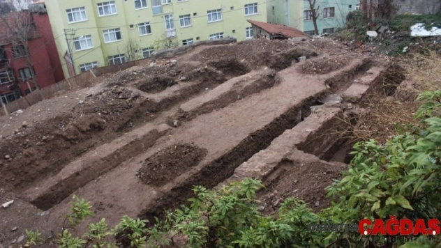 Kocaeli'de inşaat kazısı sırasında Bizans dönemine ait bir yapı ortaya çıktı