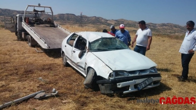 Kontrolden çıkan otomobil takla attı: 1 ağır yaralı
