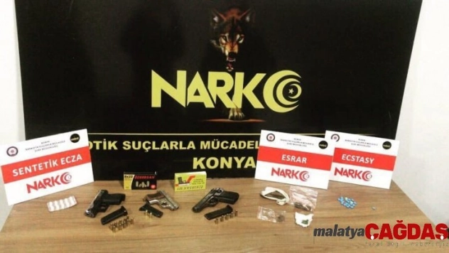Konya'da uyuşturucu operasyonu: 10 gözaltı