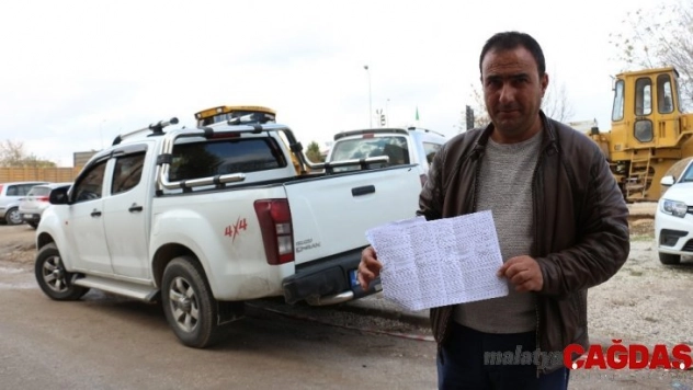 Konya'daki kamyonete İstanbul'dan ceza kesildi