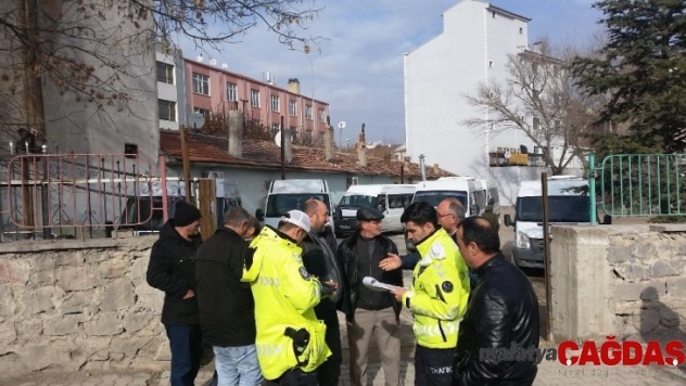 Kulu'da öğrenci servis araçları denetlendi